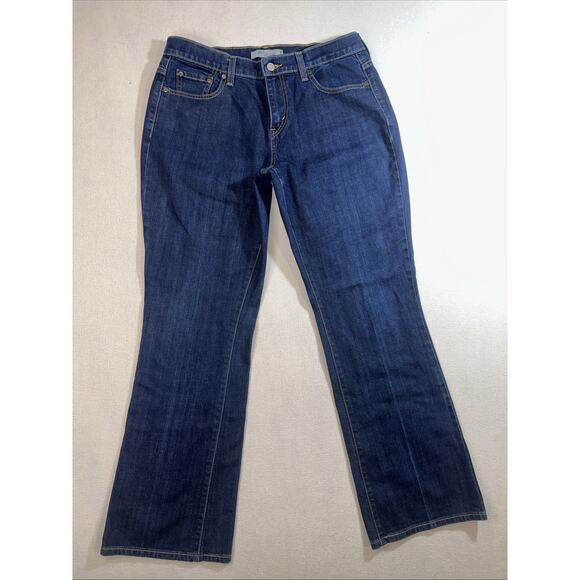 Levi 515 Jeans Womens 10 Boot Cut Mid Rise Dark Wash Denim 33x31.5 - Picture 1 of 7